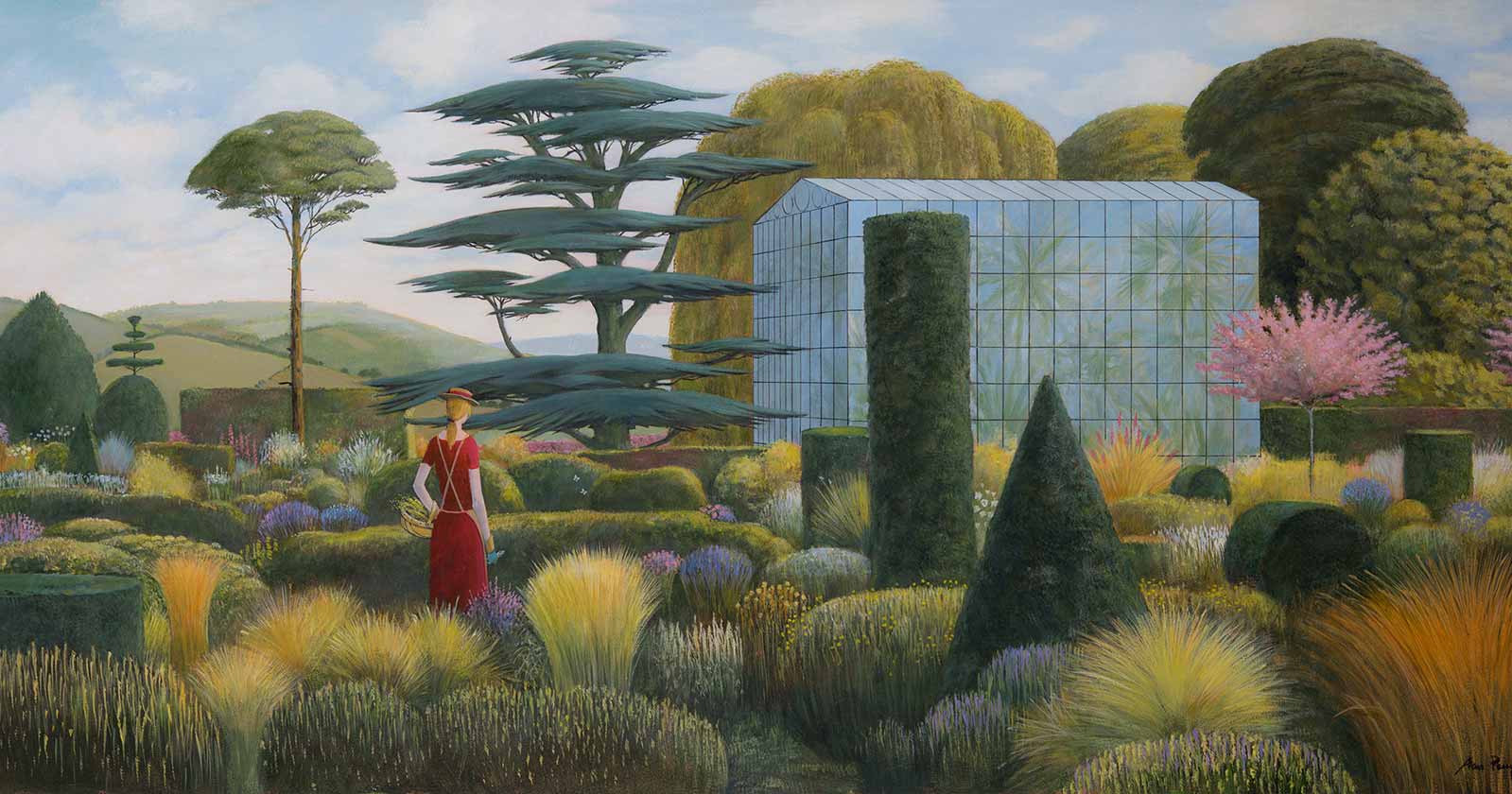 Alan Parry Ruralist Painter Le Jardin Moderne image