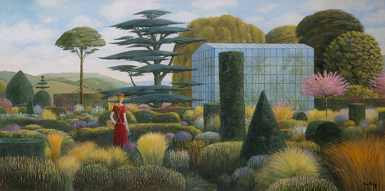 Alan Parry Ruralist Painter Le Jardin Moderne image