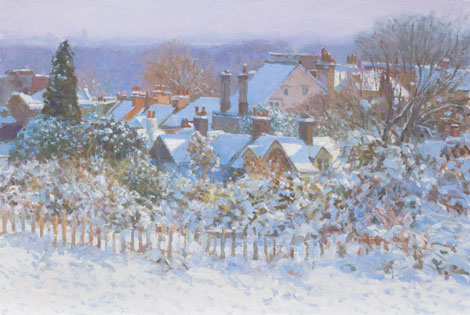 Hampstead Village Under Snow